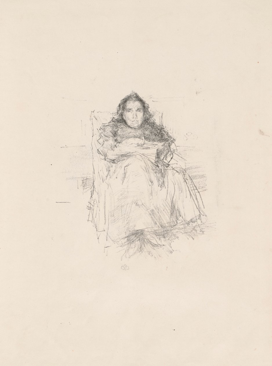 Étude de portrait : Mme Philip, n° 3 (recto) Étude de portrait : Geneviève Mallarmé (verso) - James McNeill Whistler