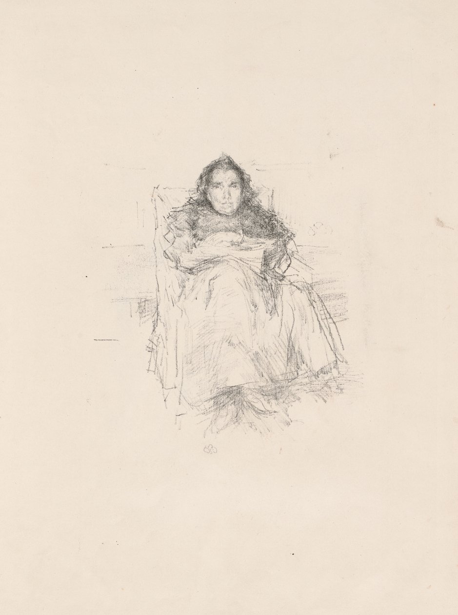 Étude de portrait : Mme Philip, n° 3 (recto) Étude de portrait : Geneviève Mallarmé (verso) - James Abbott McNeill Whistler