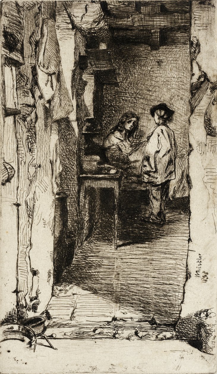 Rag Pickers, Quartier Mouffetard, Paris - James McNeill Whistler