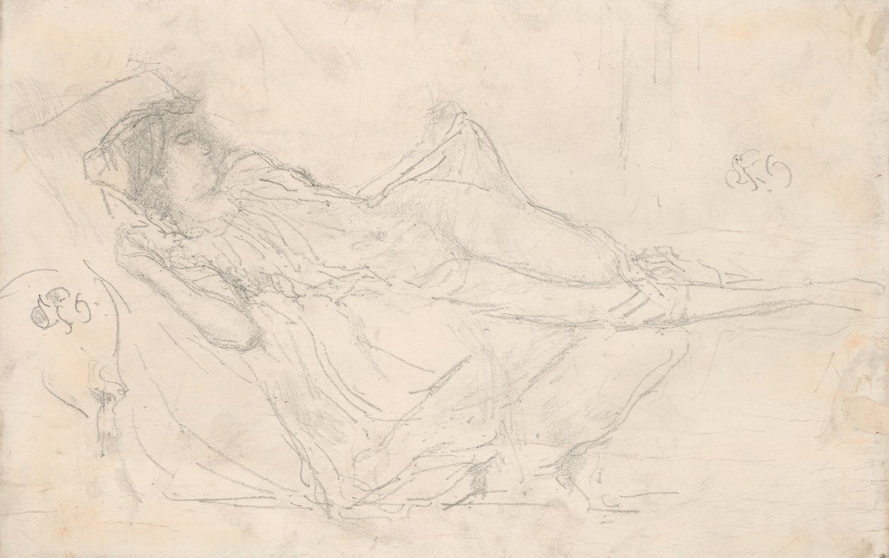 Figure couchée et drapée - James McNeill Whistler