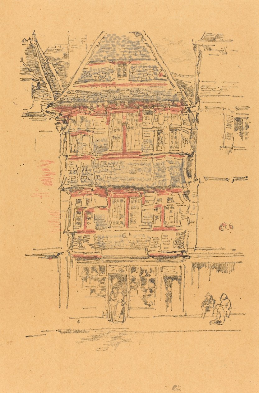 Maison rouge, Paimpol - James Abbott McNeill Whistler