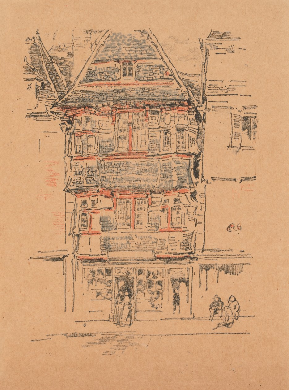 Maison rouge, Paimpol - James Abbott McNeill Whistler