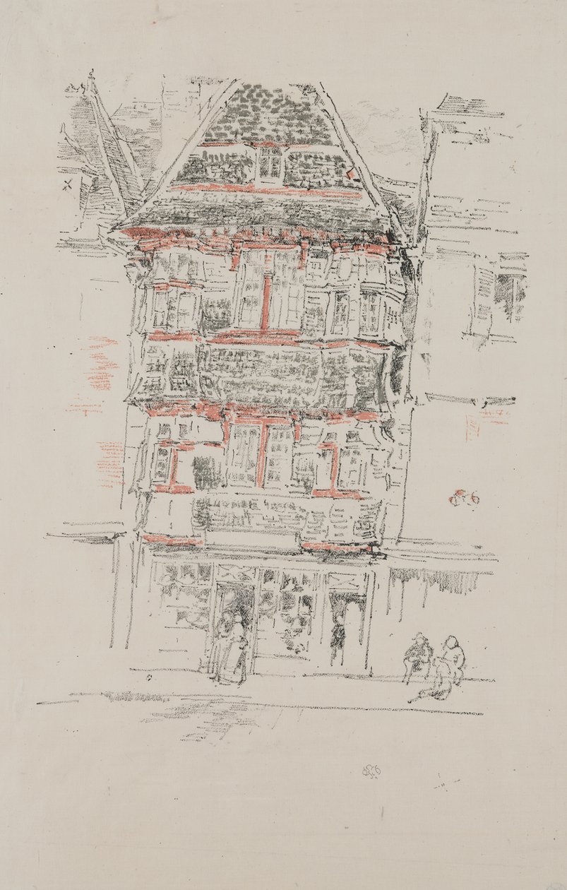 Maison rouge, Paimpol - James Abbott McNeill Whistler