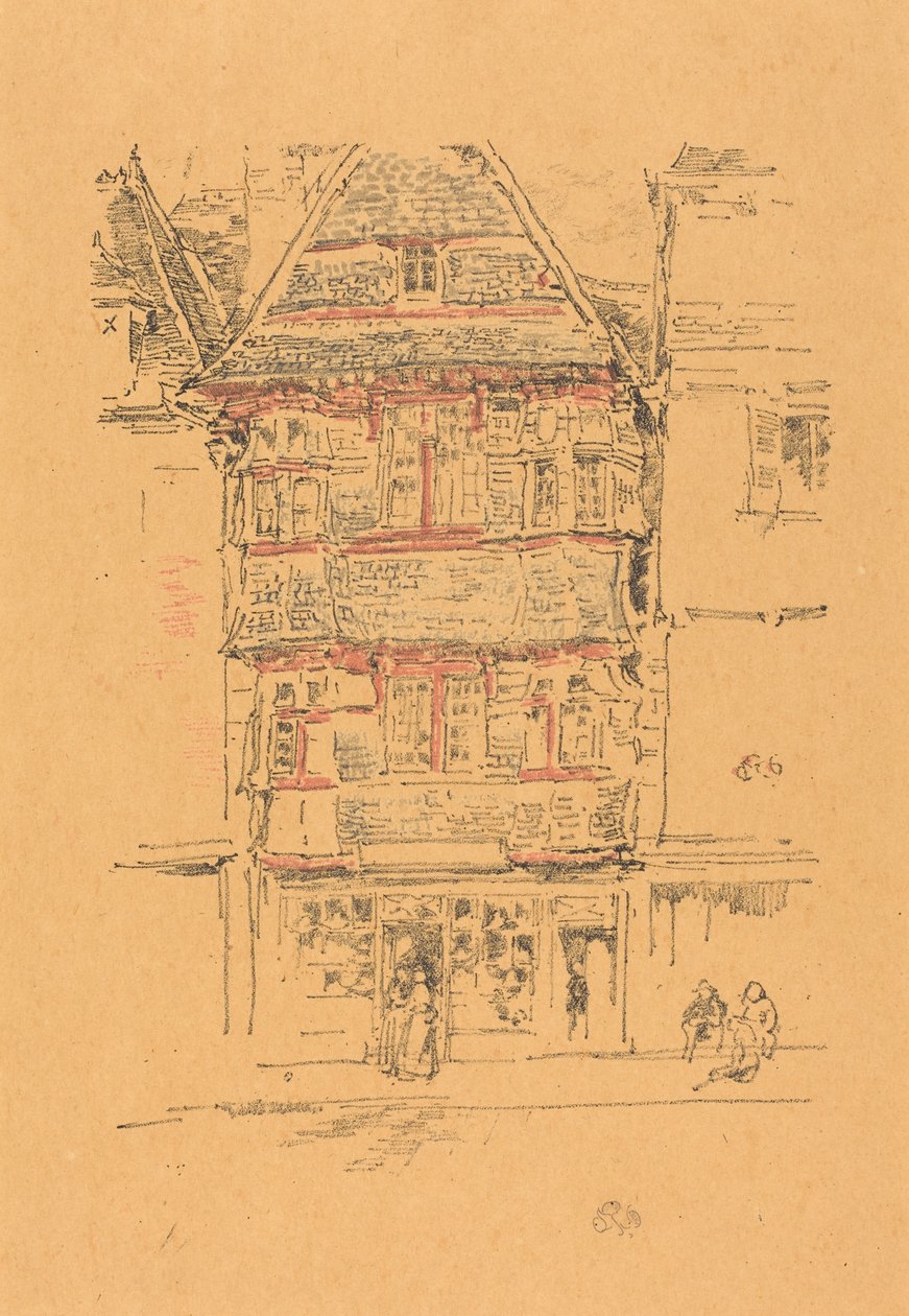 Maison rouge, Paimpol - James McNeill Whistler