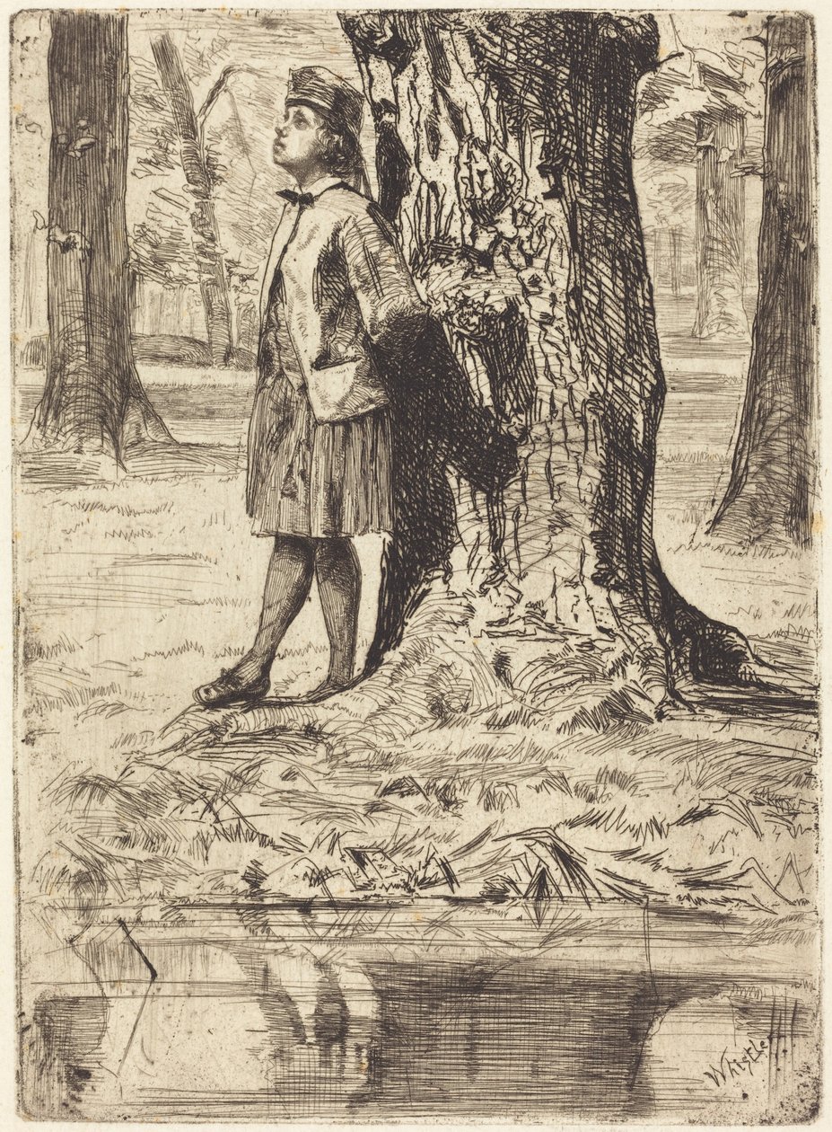 Seymour debout sous un arbre - James McNeill Whistler