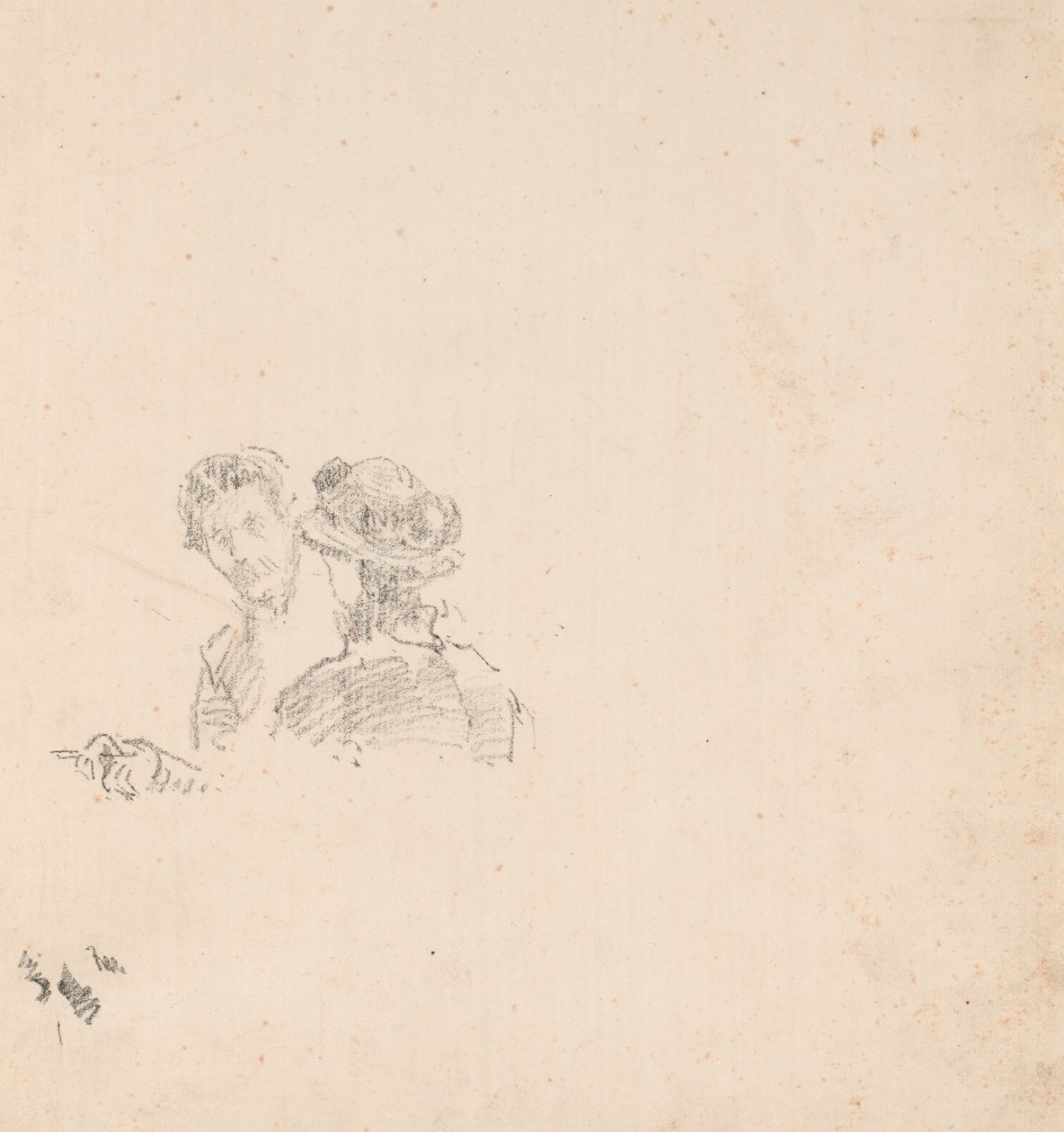 Esquisse : Autoportrait avec Mlle R. Birnie Philip - James McNeill Whistler