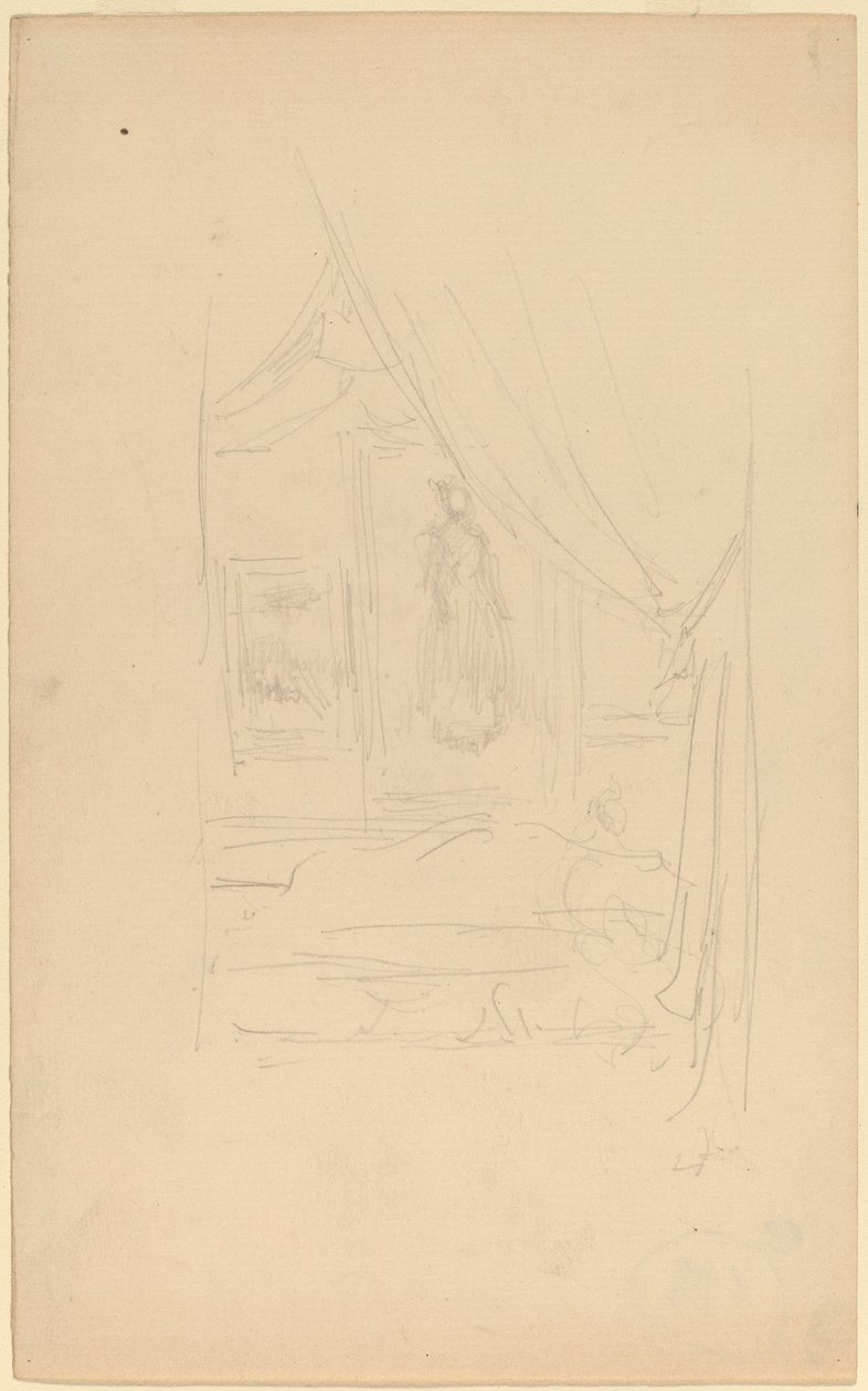 Croquis du portrait de Mme Godwin lorsqu