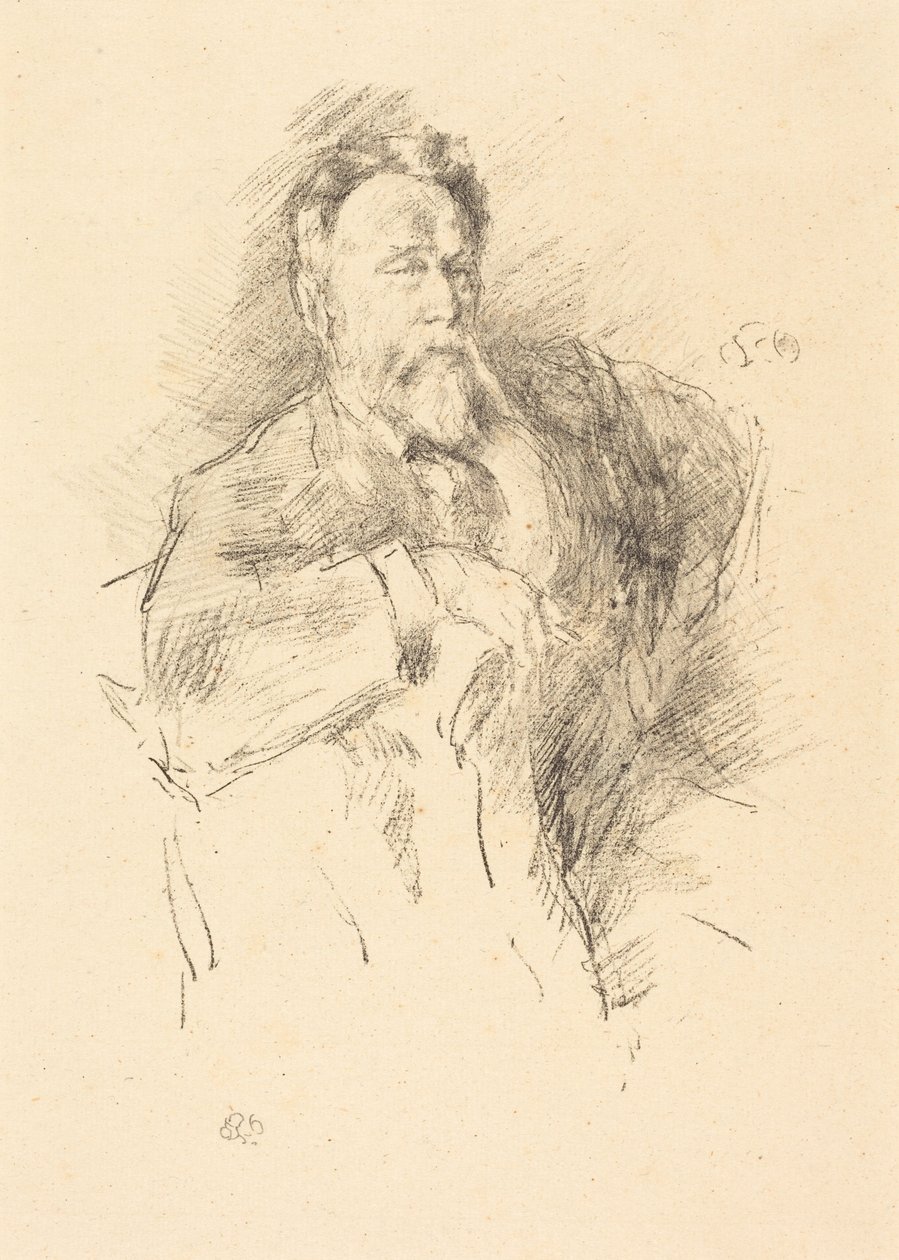 Esquisse de William E. Henley - James McNeill Whistler