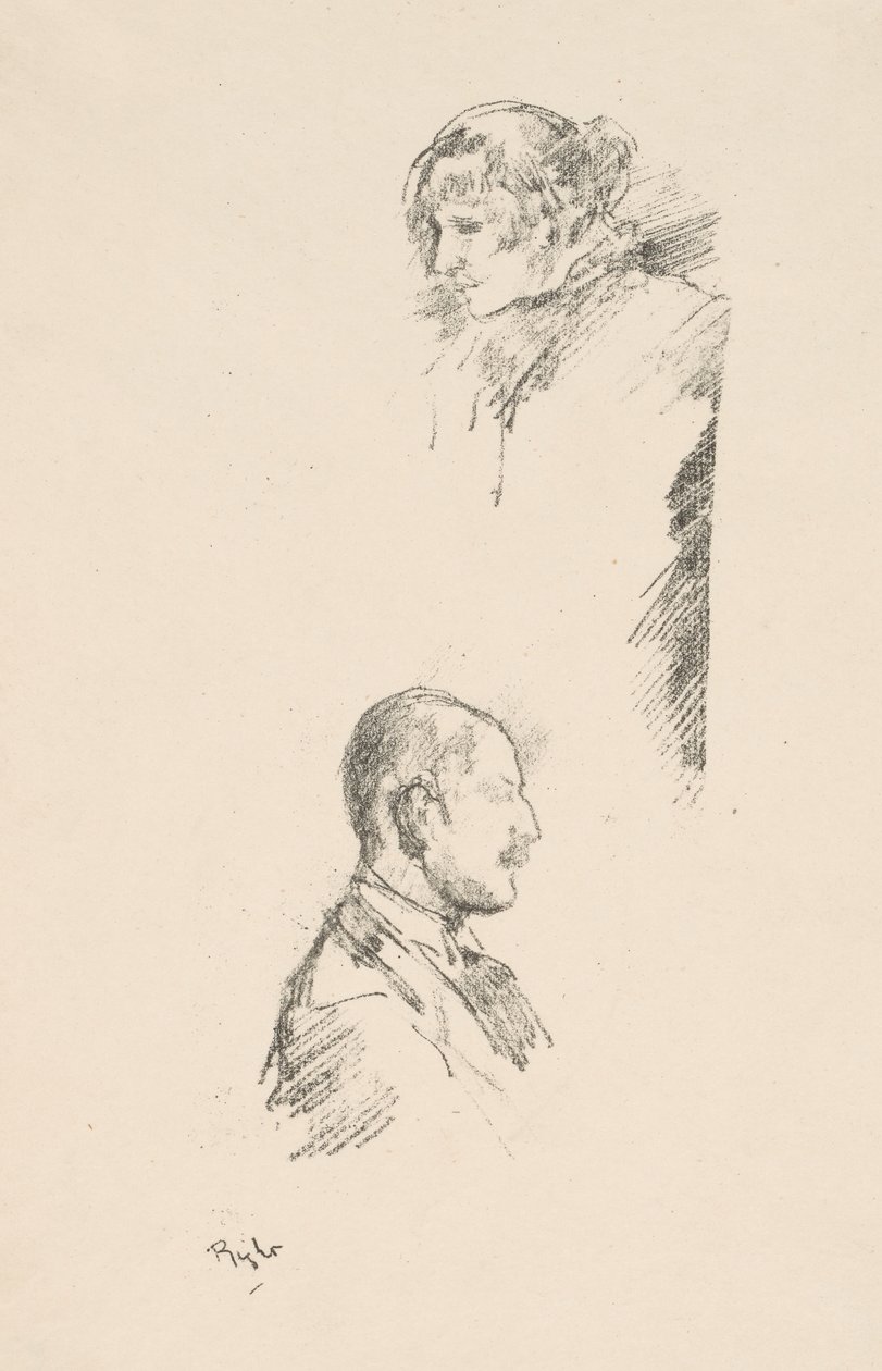 Croquis de Miss Philip et M. A. Studd - James Abbott McNeill Whistler