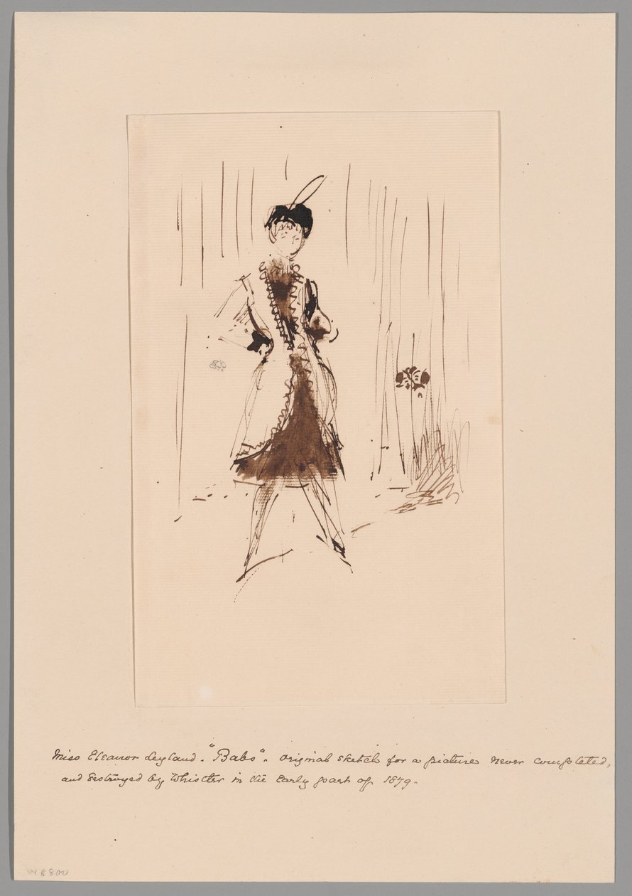 Étude pour "La fille bleue : Portrait de Miss Elinor Leyland" - James McNeill Whistler