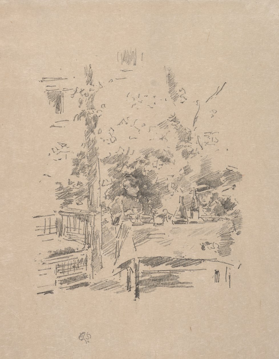 Tête-à-tête in the Garden - James McNeill Whistler