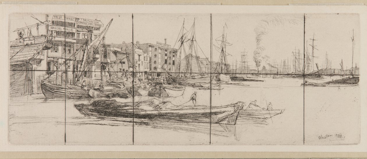 Entrepôts de la Tamise - James Abbott McNeill Whistler