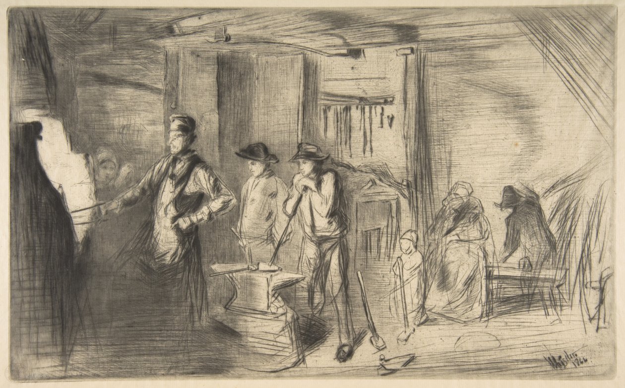 « La forge », tirée de « Une série de seize gravures représentant des scènes sur la Tamise et d