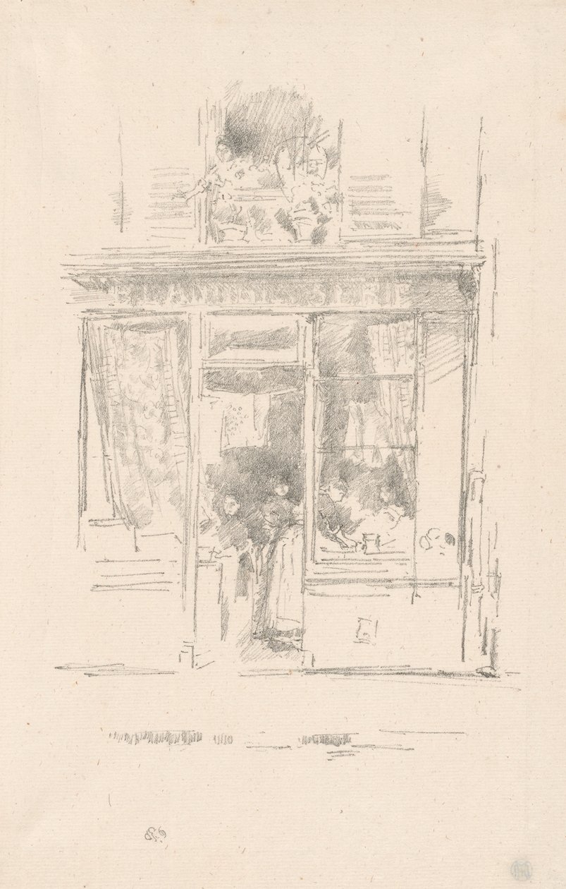 La blanchisseuse : "La Blanchisseuse de la Place Dauphine" - James Abbott McNeill Whistler