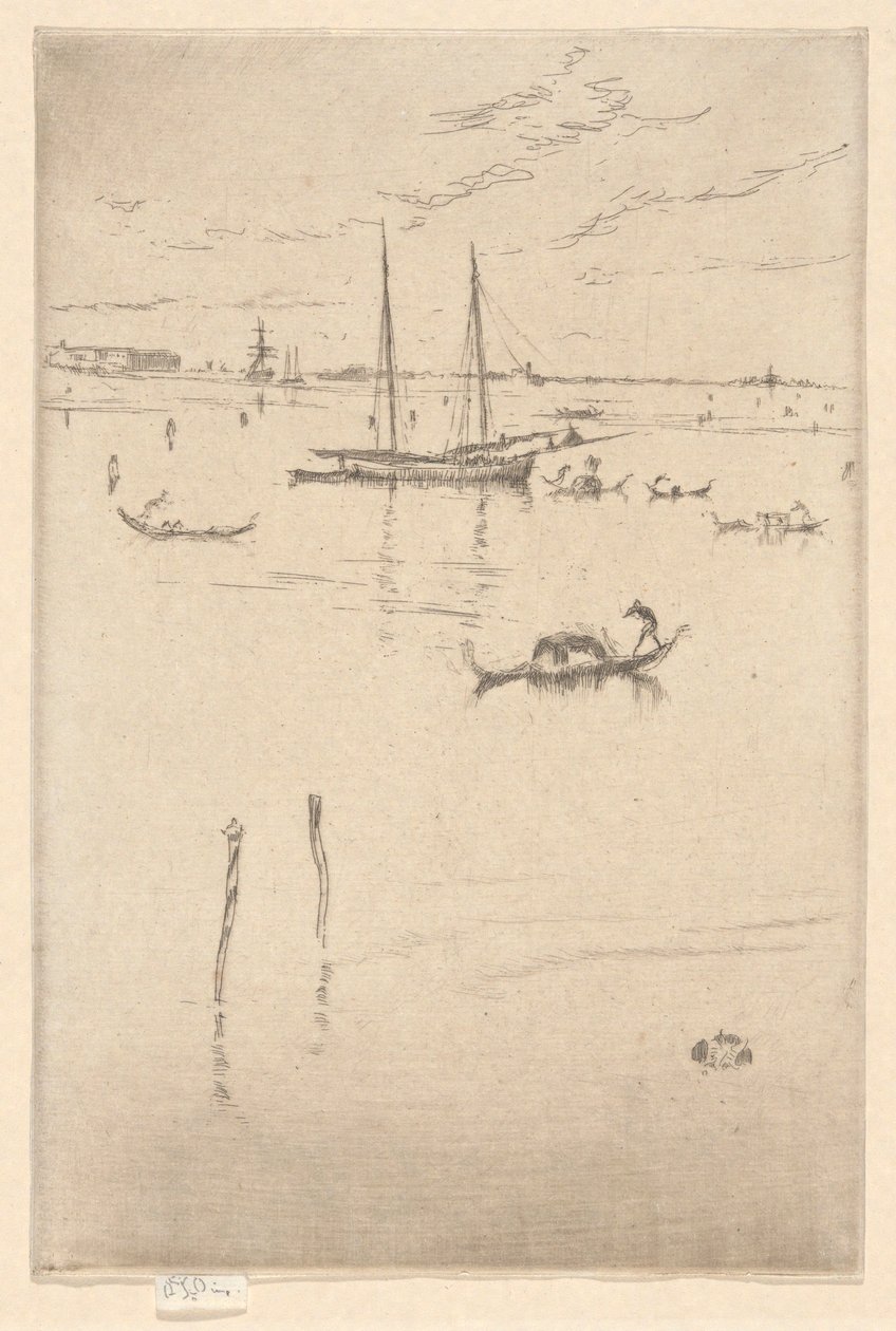 La Petite Lagune, de la Première Série de Venise (Venise, Une Série de Douze Eaux-fortes) - James Abbott McNeill Whistler