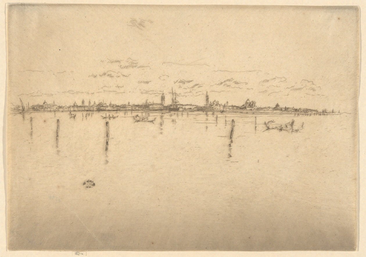 « La Petite Venise », tirée du premier recueil consacré à Venise (Venise, série de douze gravures) - James McNeill Whistler