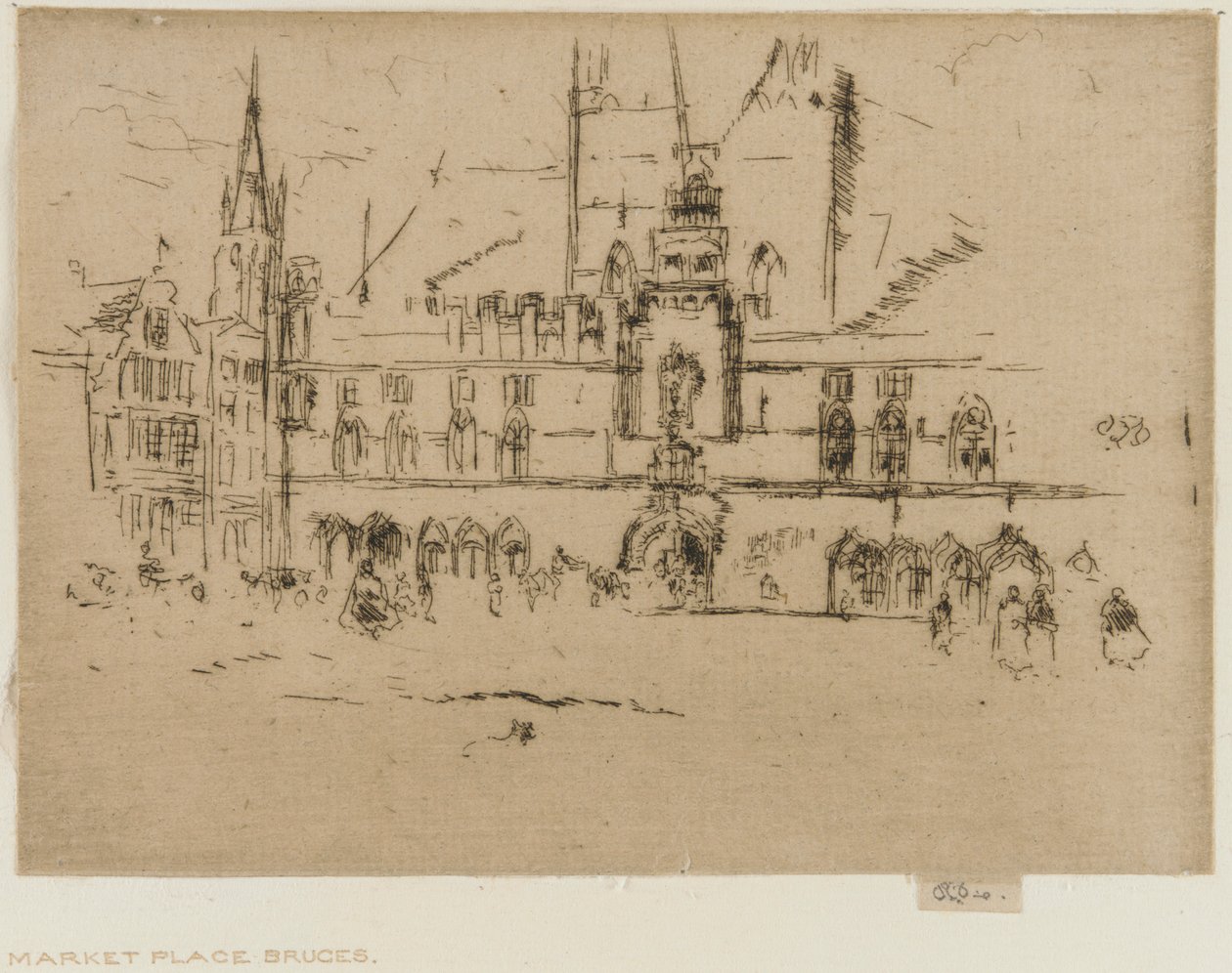 Le Marché, Bruges - James Abbott McNeill Whistler