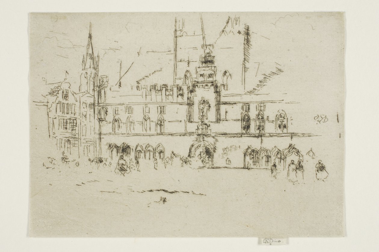 Le Marché, Bruges - James Abbott McNeill Whistler
