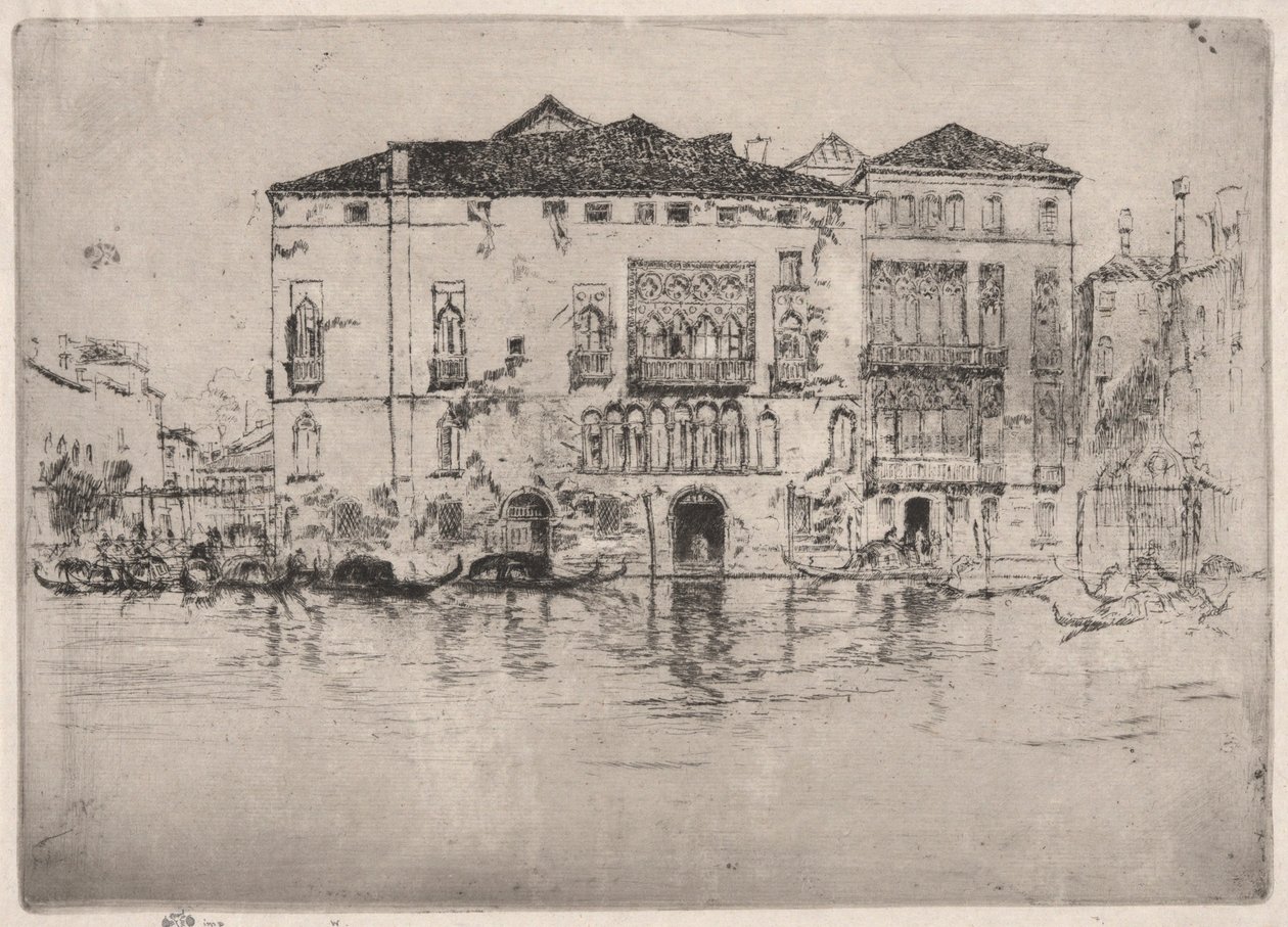 Les Palais, de la Première Série de Venise - James Abbott McNeill Whistler