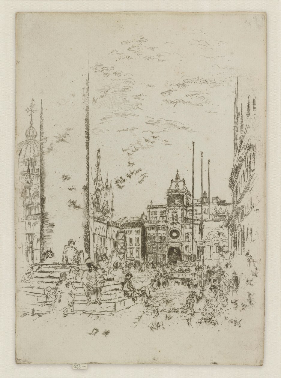 La Piazzetta, de la série First Venice Set (Venise, Une série de douze eaux-fortes) - James Abbott McNeill Whistler