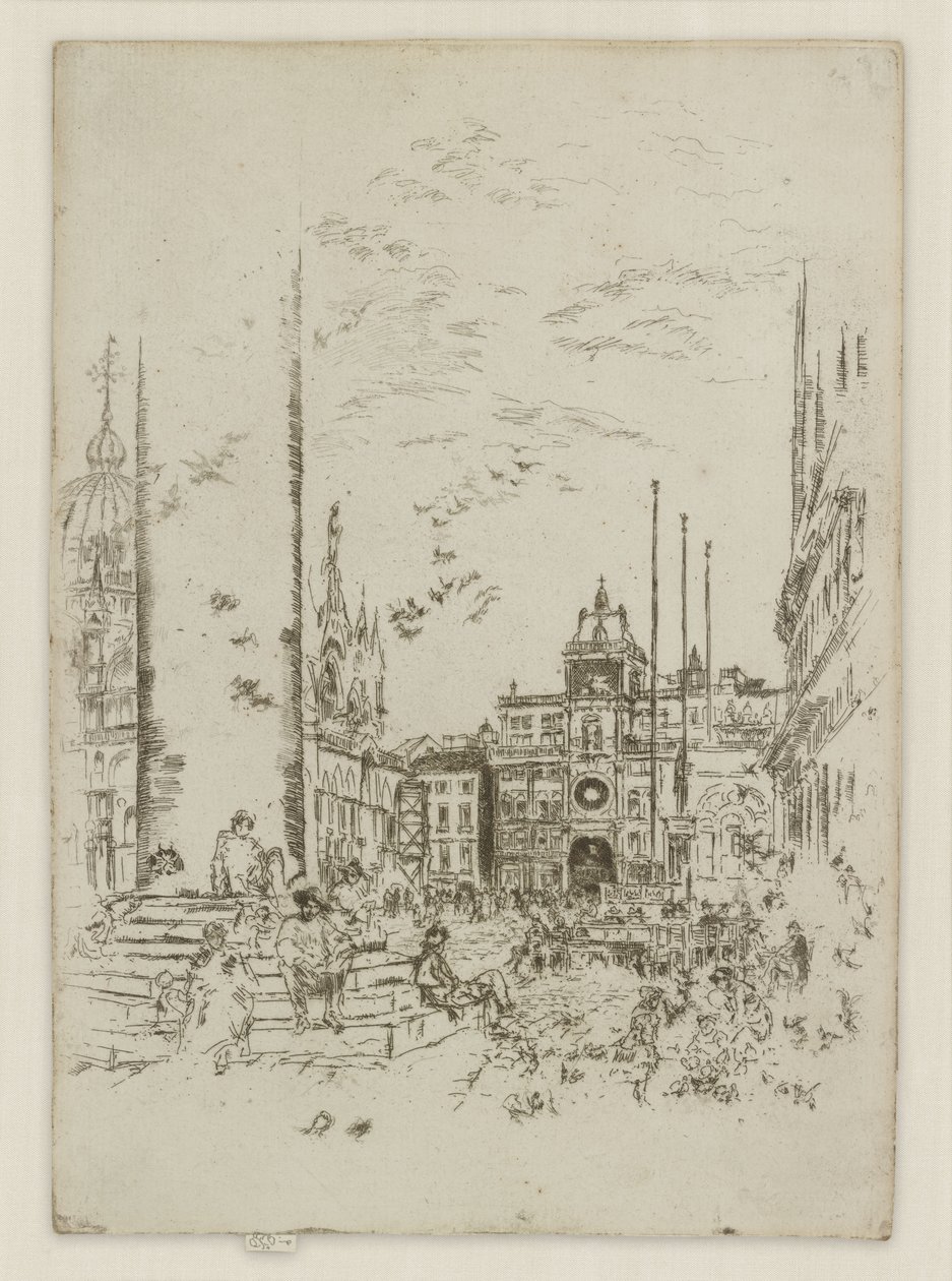 La Piazzetta, de la première série vénitienne (Venise, une série de douze eaux-fortes) - James McNeill Whistler