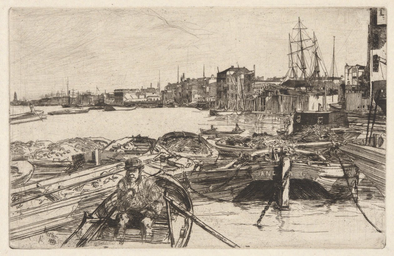 La Piscine, de la série Thames Set (Une série de seize gravures de scènes sur la Tamise et d