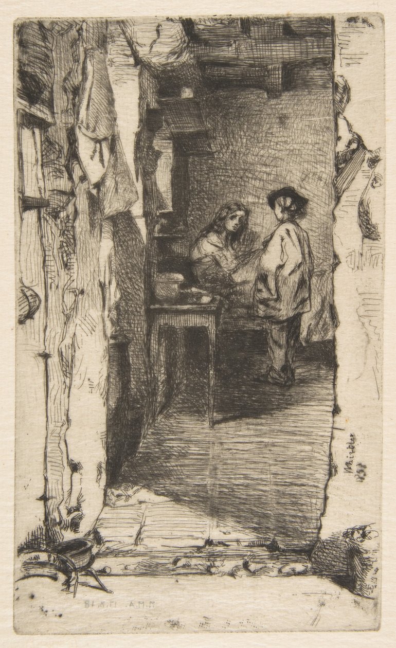 Les chiffonnières (chiffonniers, quartier Mouffetard, Paris) - James McNeill Whistler