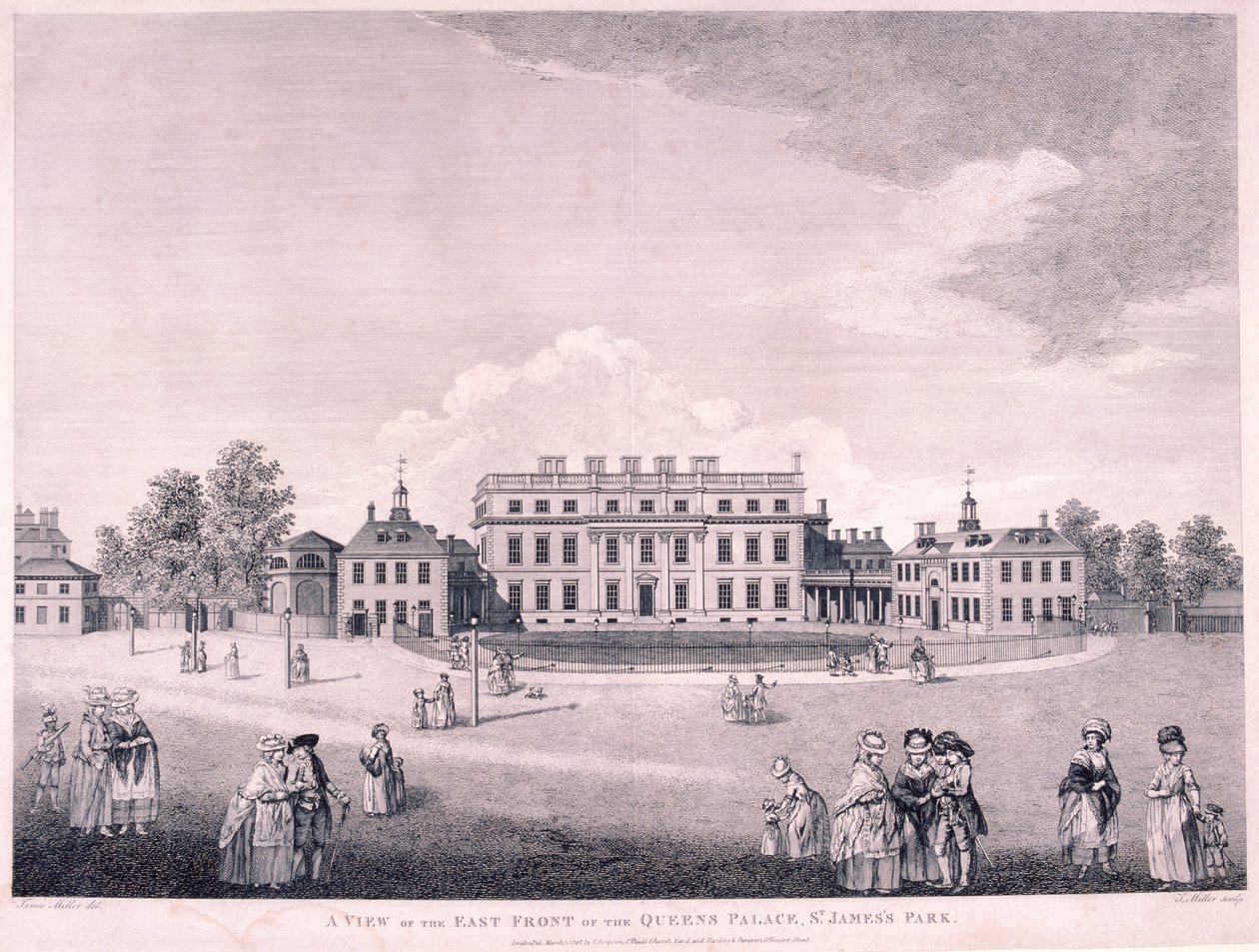 Façade est de Buckingham House, Westminster, Londres - James Miller