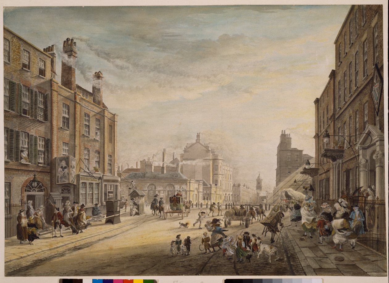 Vue vers Hanover Square montrant Holles Street, Londres, 1773-1791 - James Miller