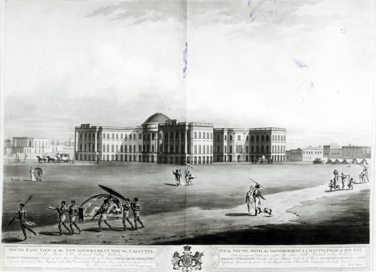 Vue sud-est de la nouvelle maison du gouvernement, Calcutta - James Moffat