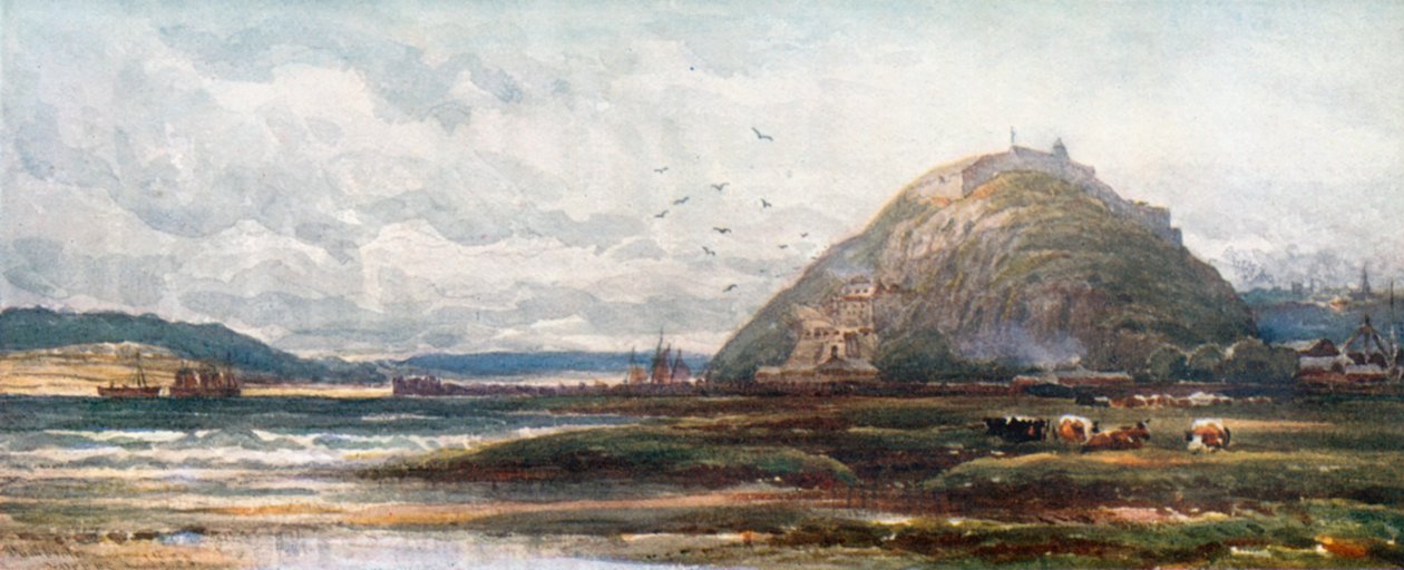 "Dumbarton Castle" (lithographie couleur) - James Orrock