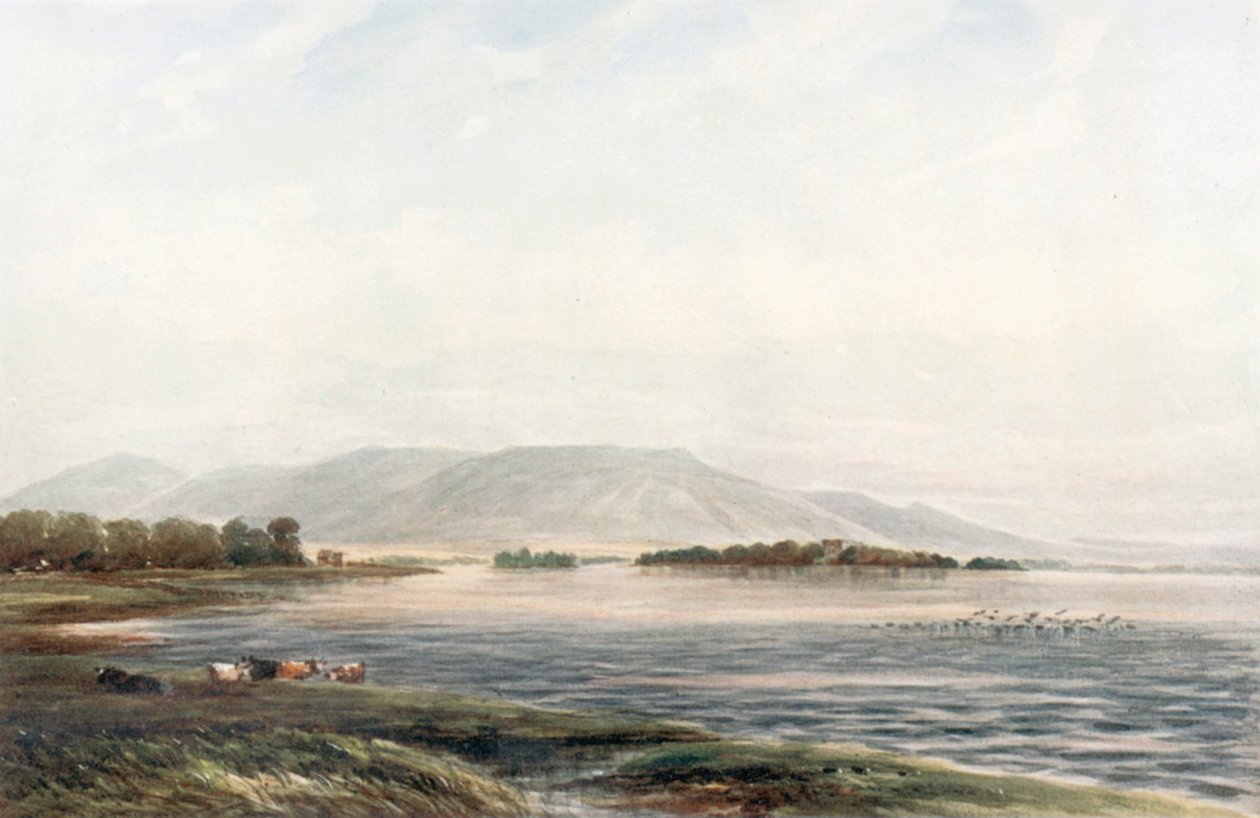 "Château de Lochleven" (lithographie couleur) - James Orrock