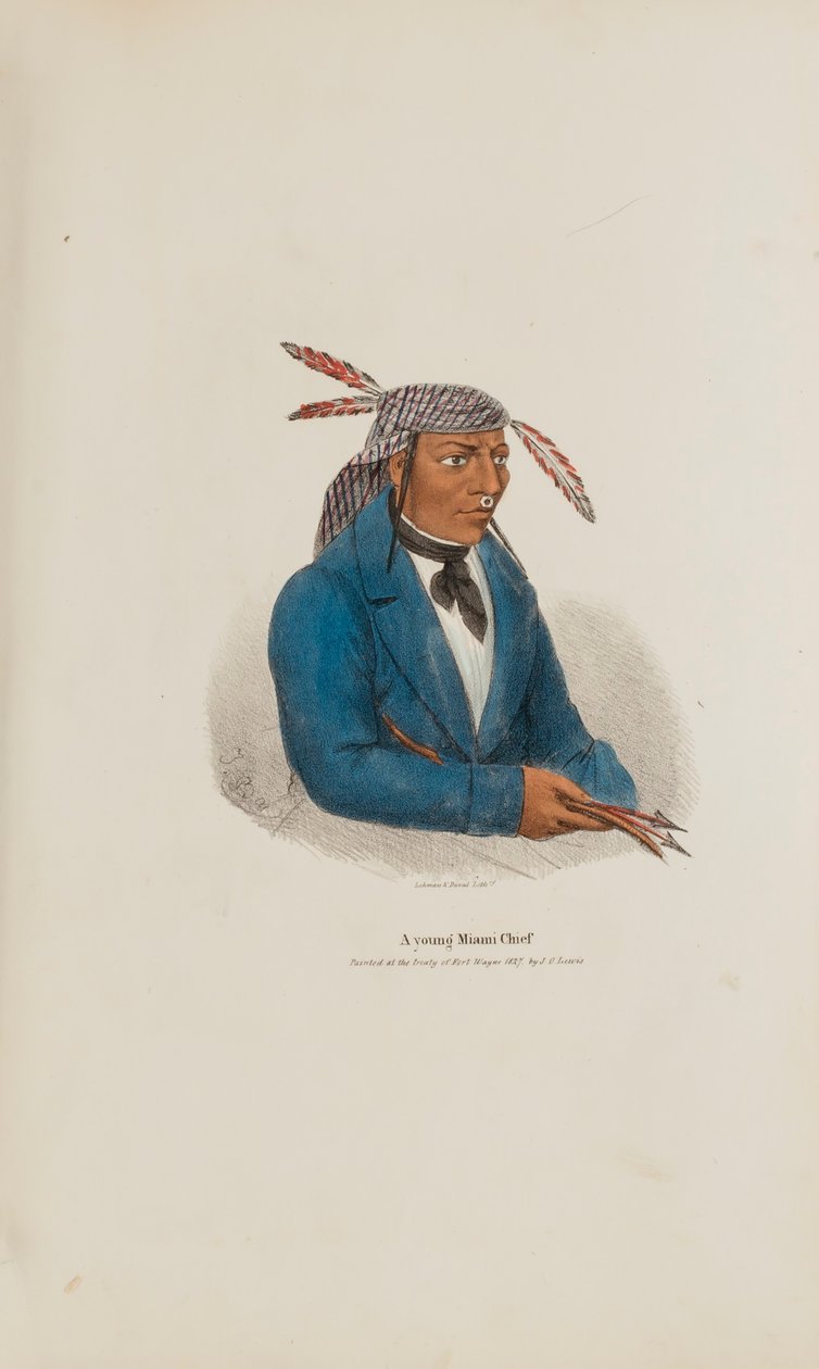 Un jeune chef des Miamis, extrait du Portfolio autochtone - James Otto Lewis