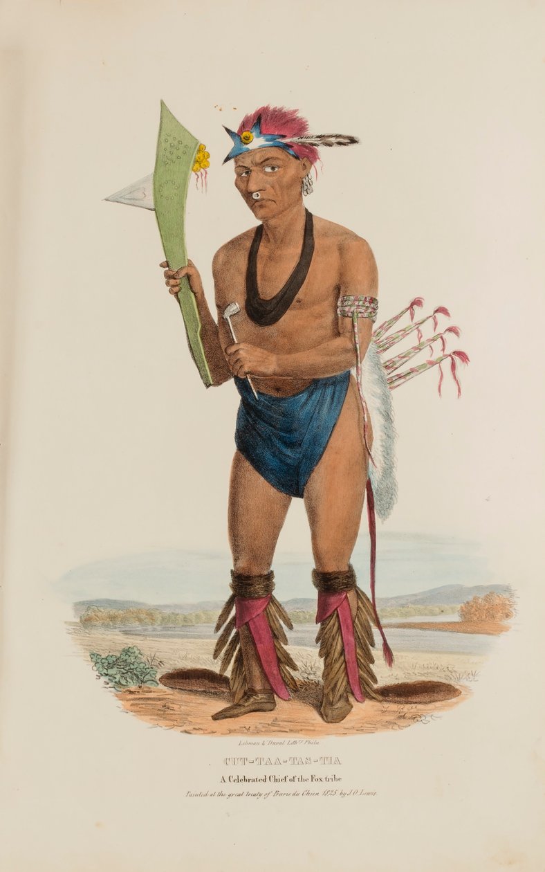 CUT-TAA-TAS-TIA ; Un chef célèbre de la tribu des renards, tiré du Portefeuille autochtone - James Otto Lewis