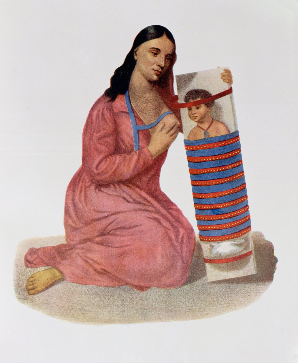 Mère et enfant Chippeway, 1826, illustration de 