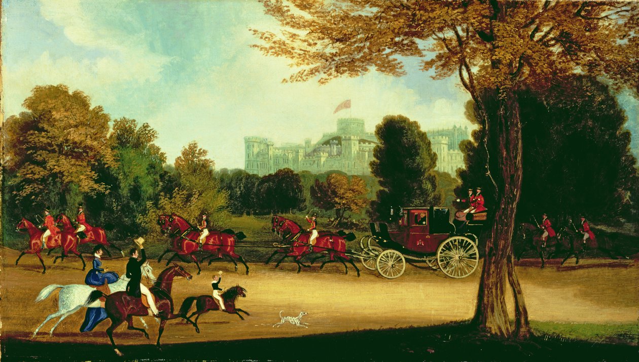 Guillaume IV conduisant dans le parc de Windsor - James Pollard