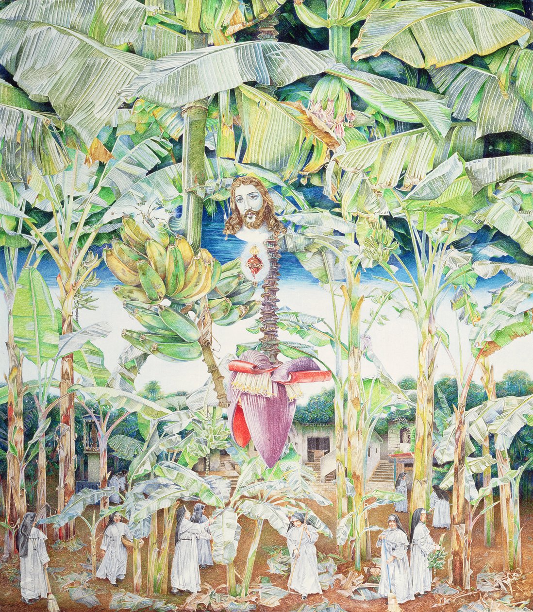 Vision miraculeuse du Christ dans le bosquet de bananiers, 1989 - James Reeve