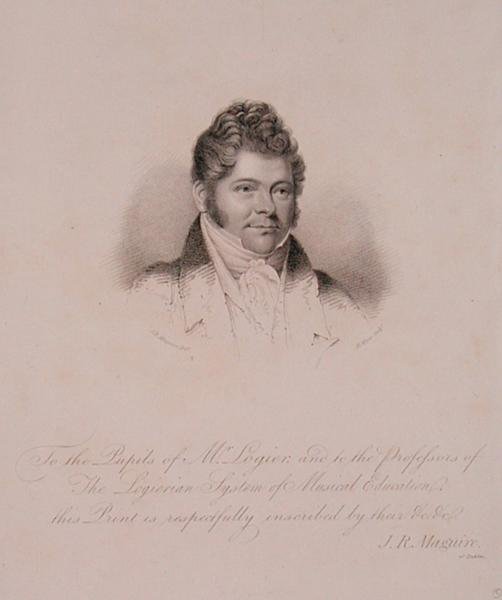 Portrait de Johann Bernhard Logier (1777-1846) gravé par H. Meyer - James Robert (after) Maguire
