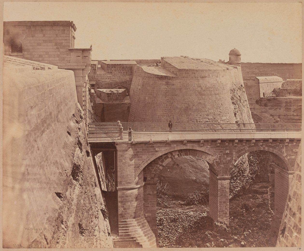 Pont à la Porta Reale, Malte, vers 1856 - James Robertson