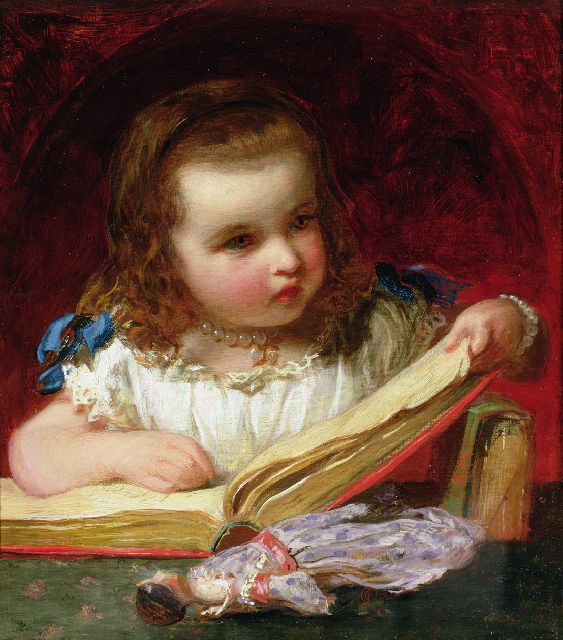 Une fille lisant - James Sant