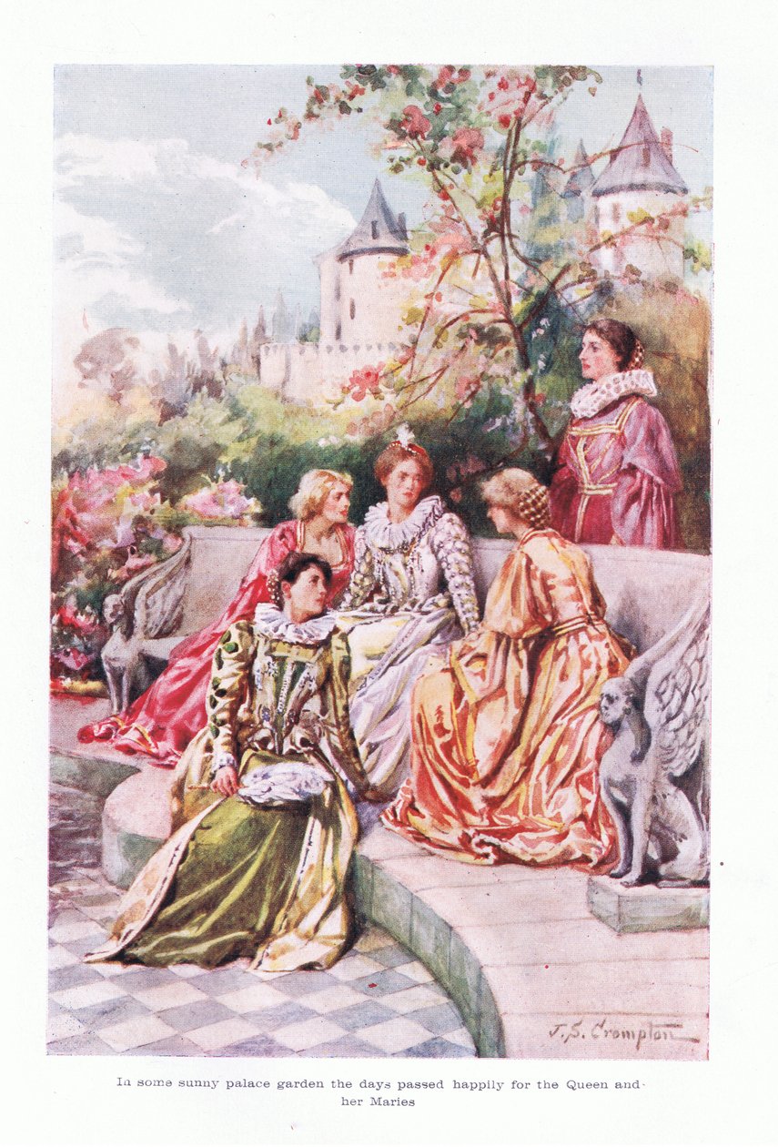 Dans un palais ensoleillé, les jours passaient heureusement pour la reine et ses aides - James Shaw Crompton