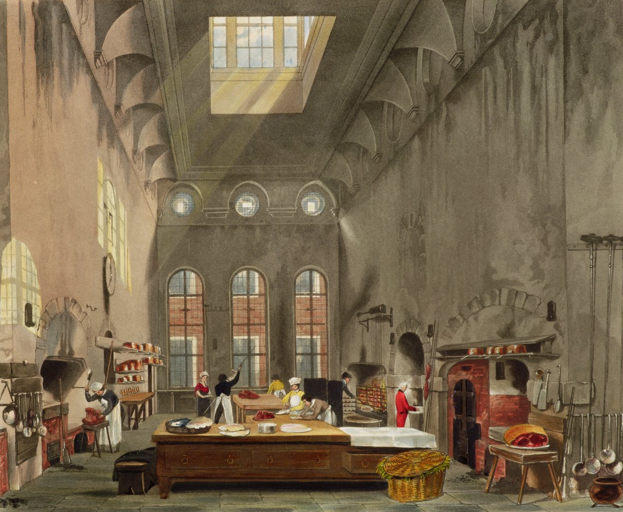 Cuisine, Palais de St. James, gravé par William James Bennett de 