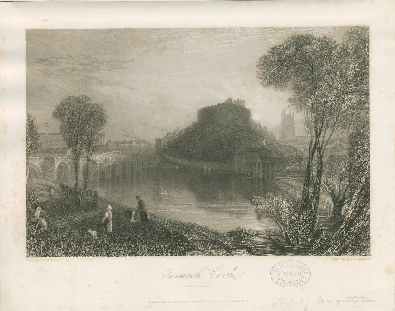Château de Tamworth : gravure sur acier, nd [c 1832] - James Tibbitts Willmore