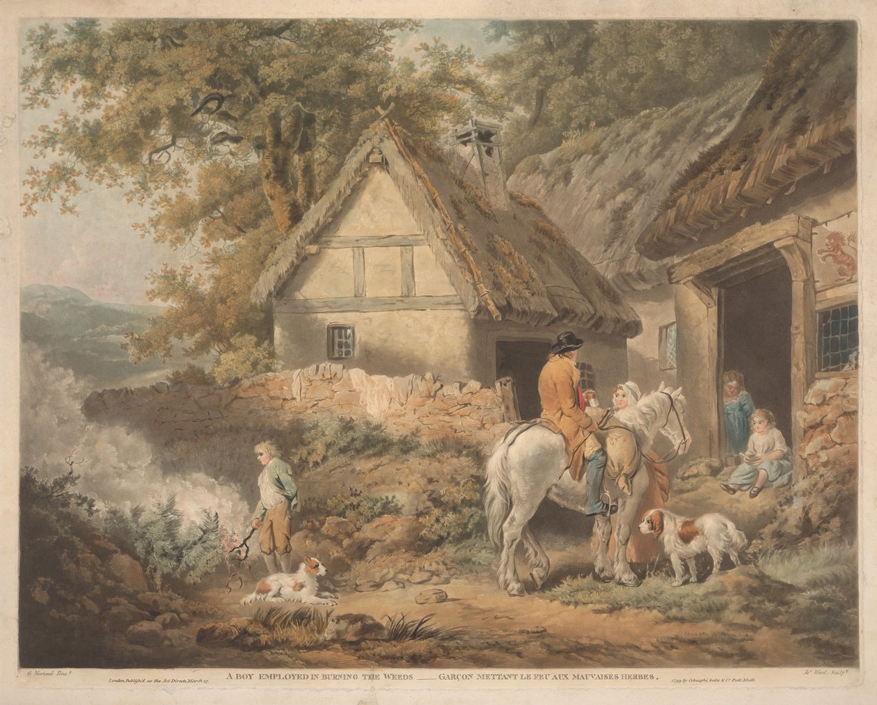 Un garçon occupé à brûler des mauvaises herbes - James Ward