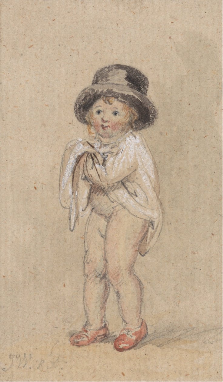 Un petit garçon aux chaussures rouges (Enfant aux chaussures rouges et au chapeau haut de forme) - James Ward