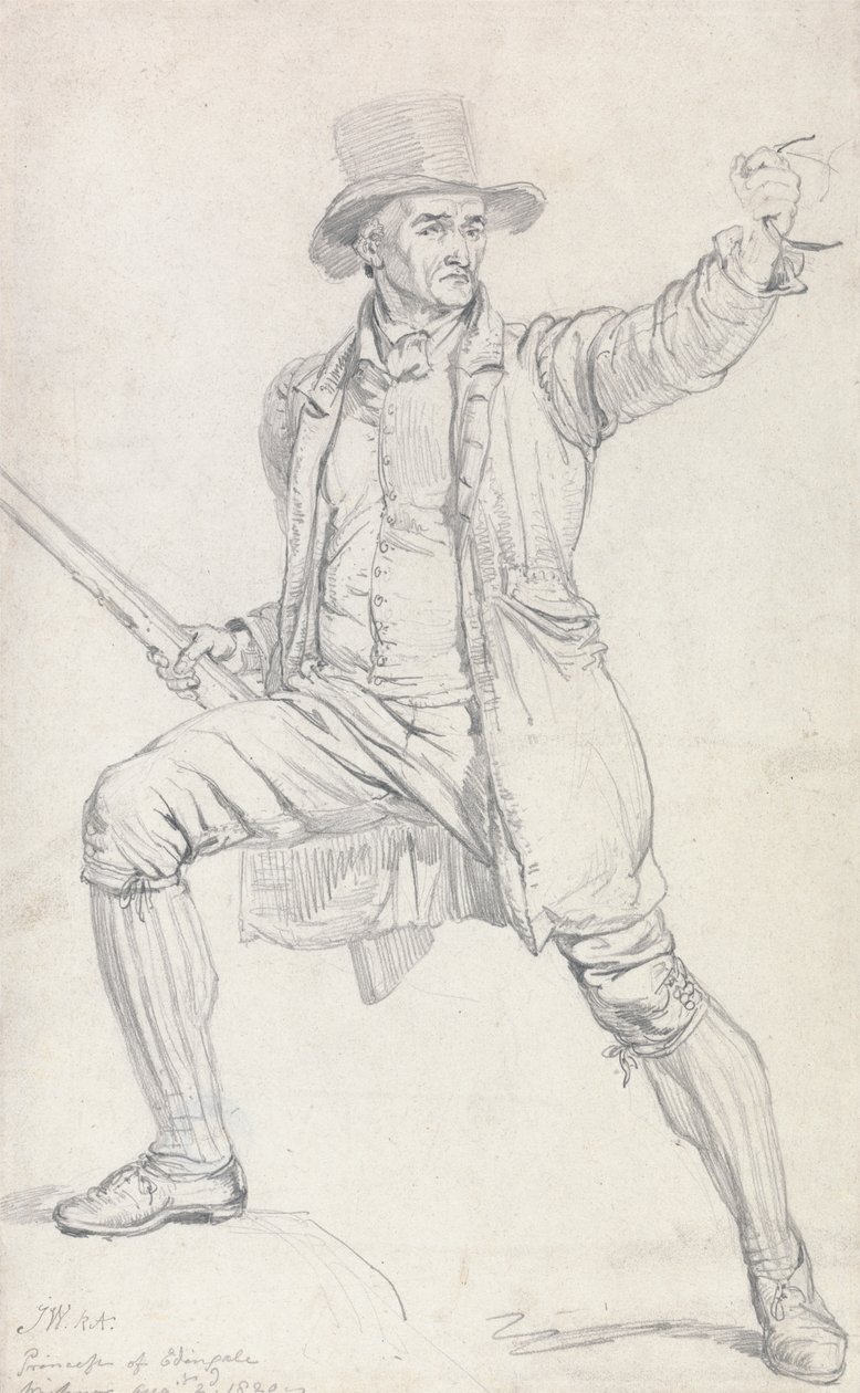 Étude pour le personnage central dans "Le Voleur de Cerfs" - James Ward