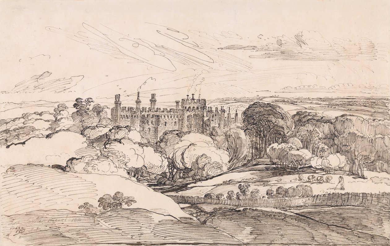 Château de Lea depuis les bois, 1814 - James Ward