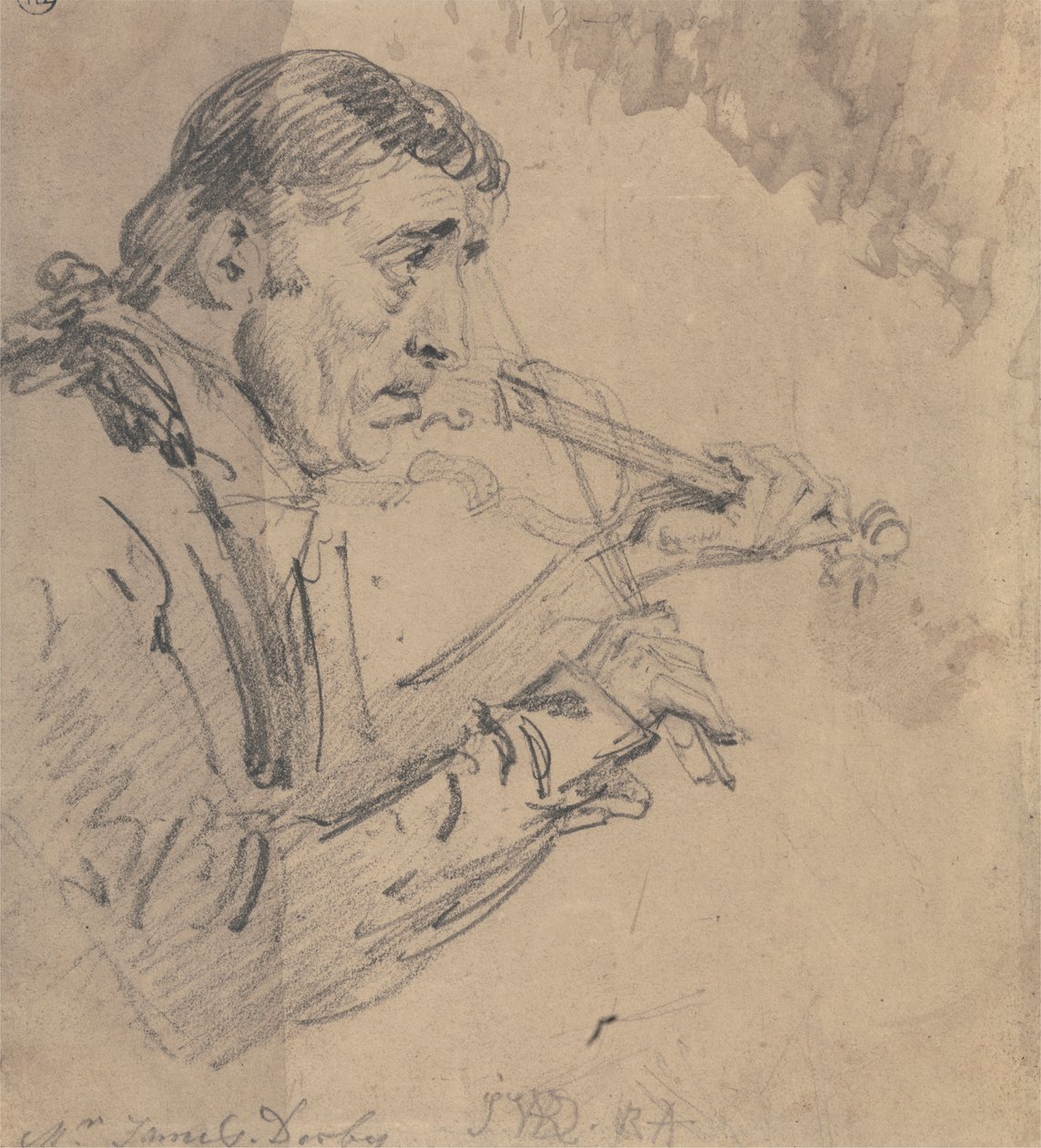 M. James Derby jouant du violon - James Ward
