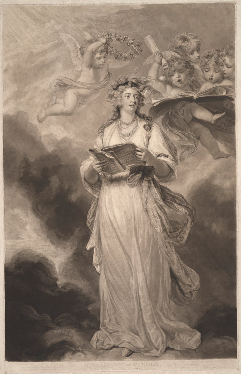 Madame Billington en Sainte Cécile - James Ward