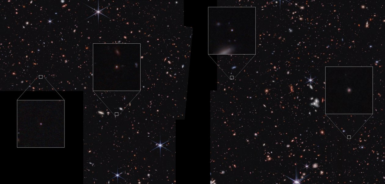 Galaxies dans le champ CEERS (image NIRCam) - James Webb Space Telescope (NASA)